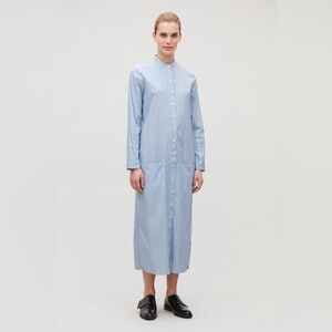 COS Long Striped Cotton Shirt Dress | Size 6 | Minimalist